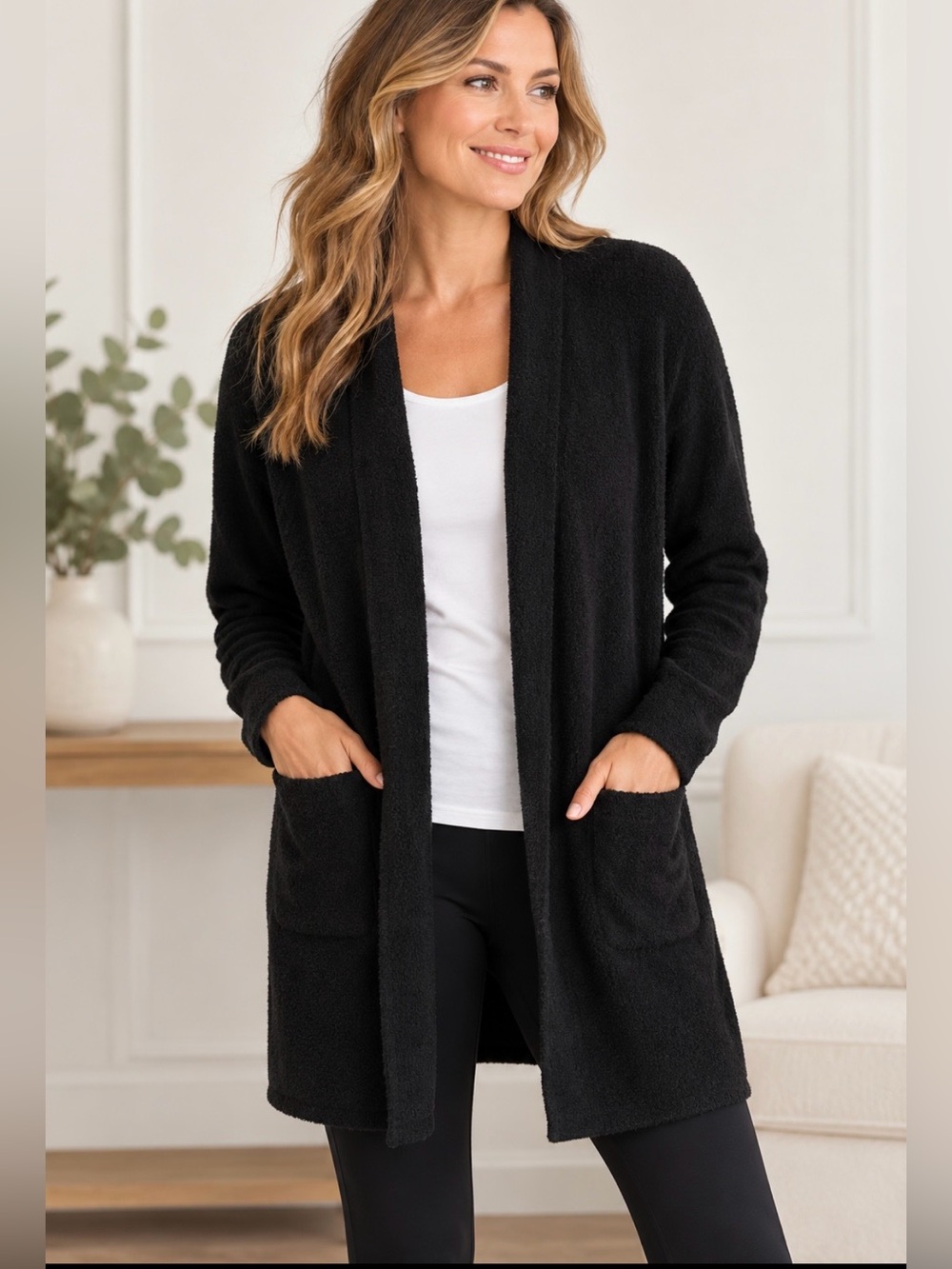 Barefoot Dreams
CozyChic Lite Open Front
Cardigan - Black - XL